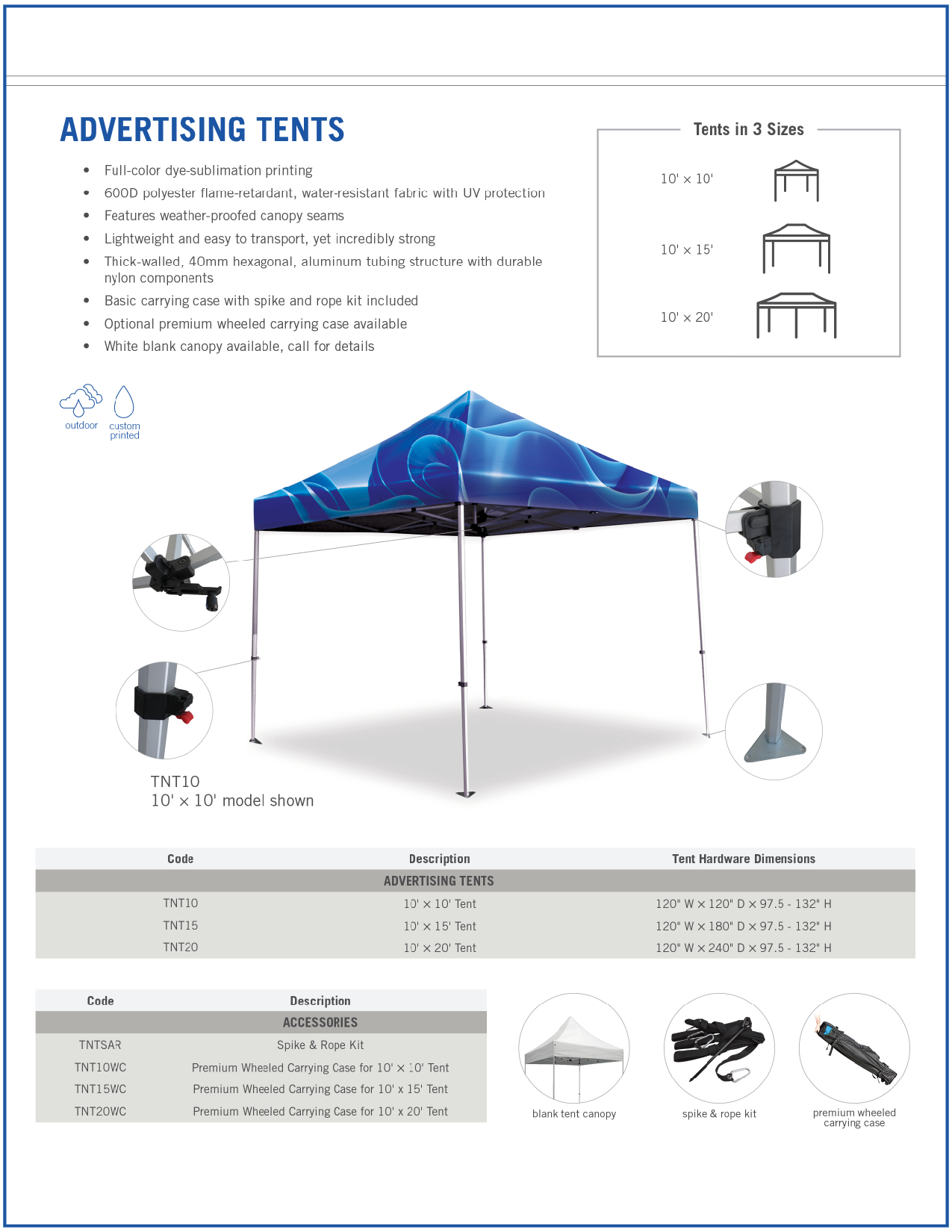 Link to our Tents Unbranded Sales Flyer