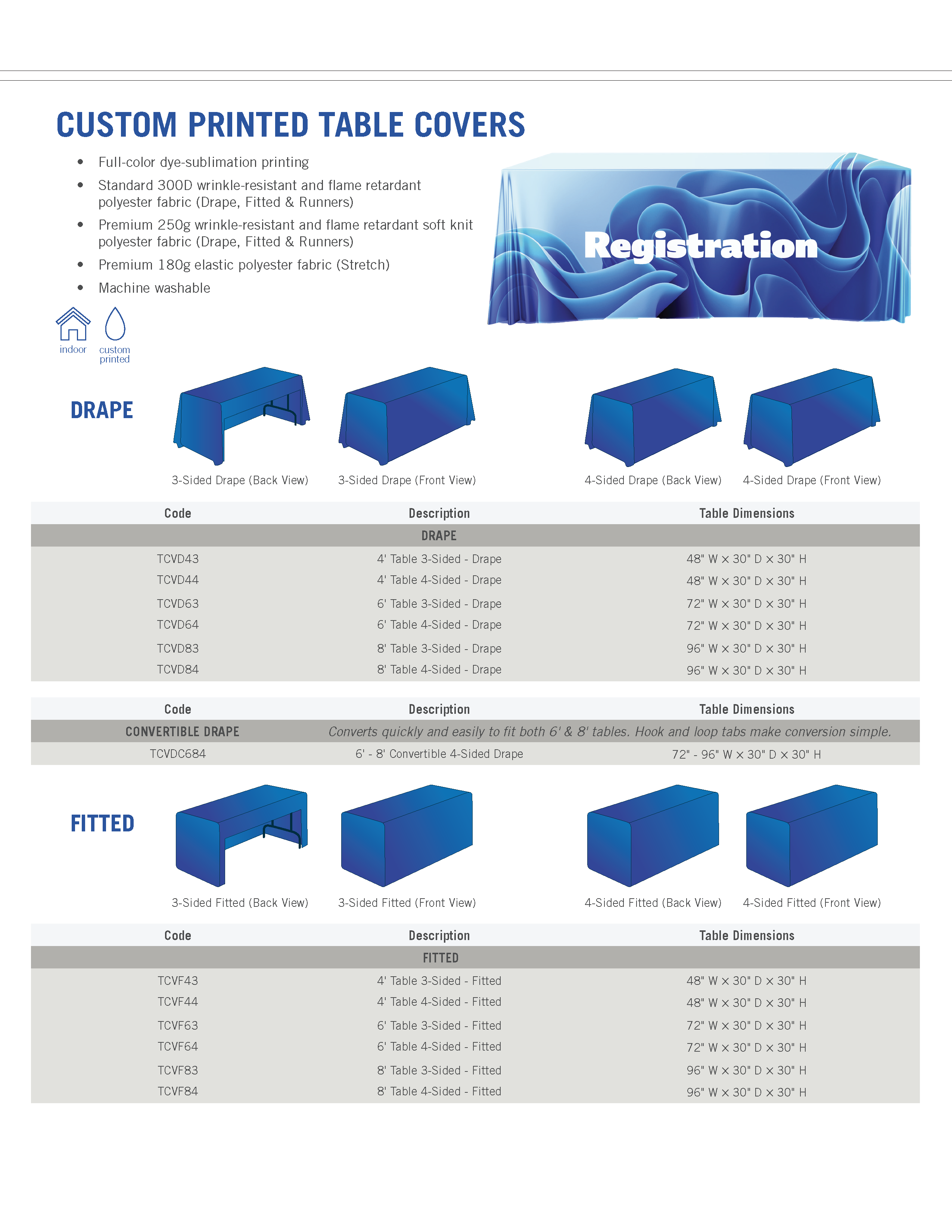Link to our Table Covers Unbranded Sales Flyer